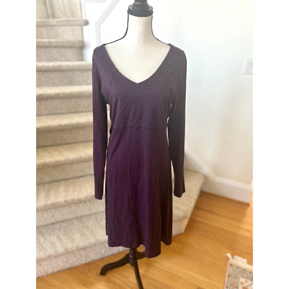 Toad&Co Plum Long-Sleeve V-Neck Dress